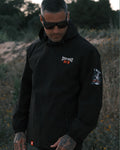 Black windbreaker, with japanese tattoo design